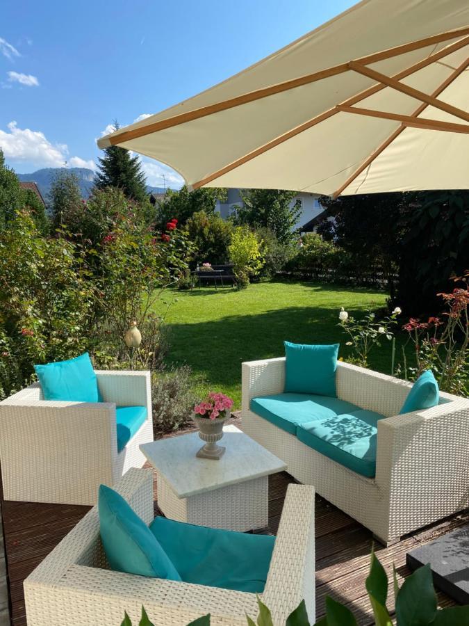 Charmantes Garten-Apartment: Erholung Im Chiemgau Unterwössen Exteriör bild
